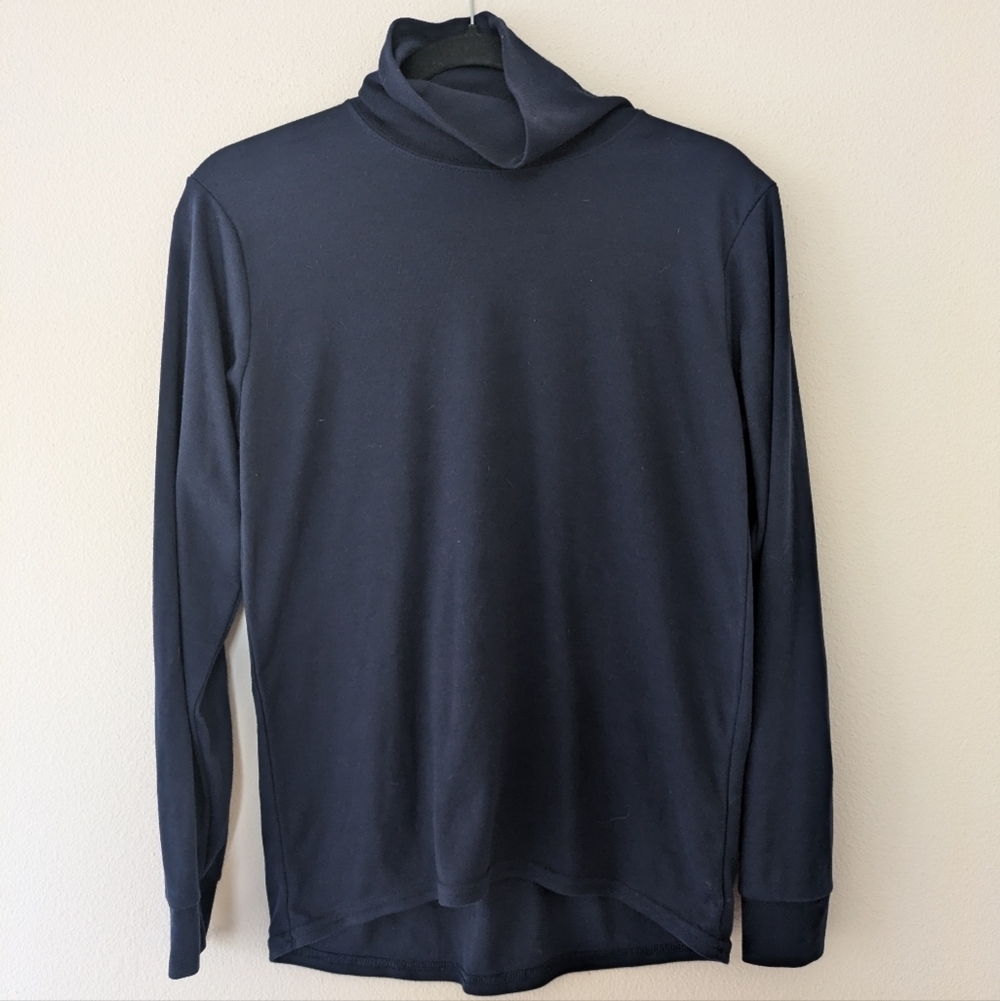 Vintage Polarmax Navy Performance Thermal Turtleneck Long Sleeve US Made size M